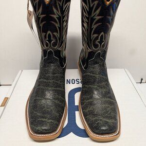 Anderson Bean Square Toe Green Olive Elephant Boot 10.5D Brand New